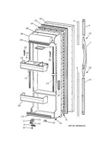 02 - Fresh Food Door parts for Ge Refrigerator TFX25PRBCWW from AppliancePartsPros.com
