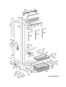 03 - Freezer Section, Trim & Components parts for Ge Refrigerator ZICS36NAASSLH from AppliancePartsPros.com