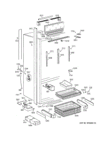 03 - Freezer Section, Trim & Components parts for Ge Refrigerator ZICS36NAASSRH from AppliancePartsPros.com