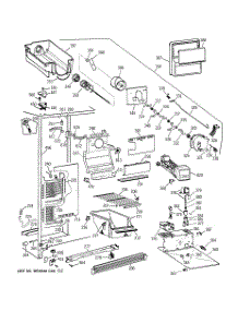 02 - Freezer Section parts for Ge Refrigerator MSG25GRBCWW from AppliancePartsPros.com