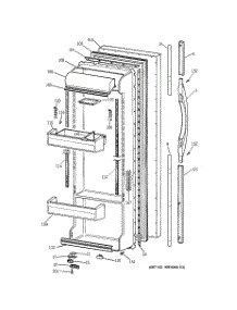 02 - Fresh Food Door parts for Ge Refrigerator TFX25CRBCBB from AppliancePartsPros.com