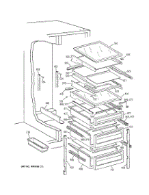 05 - Fresh Food Shelves parts for Ge Refrigerator TRX22PPBABS from AppliancePartsPros.com