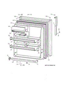02 - Fresh Food Door parts for Ge Refrigerator TBX21AABRRAA from AppliancePartsPros.com