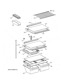 04 - Shelf Parts parts for Ge Refrigerator TBX18GABRRAA from AppliancePartsPros.com