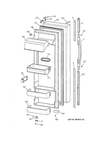 02 - Fresh Food Door parts for Ge Refrigerator TPJ24PRBCWW from AppliancePartsPros.com