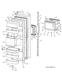 02 - Fresh Food Door parts for Ge Refrigerator MSG28DHBBWW from AppliancePartsPros.com