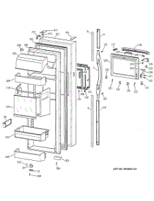 02 - Fresh Food Door parts for Ge Refrigerator MSK30DHBBAA from AppliancePartsPros.com