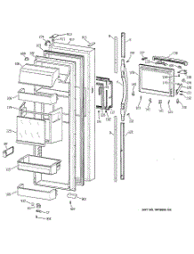 02 - Fresh Food Door parts for Ge Refrigerator MSK30DHBCAA from AppliancePartsPros.com