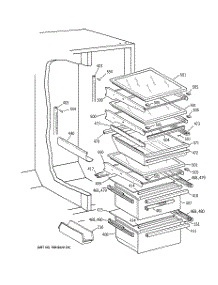 06 - Fresh Food Section parts for Ge Refrigerator MSK30DHBBAA from AppliancePartsPros.com