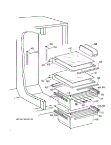 04 - Fresh Food Section parts for Ge Refrigerator MST25GRBCWW from AppliancePartsPros.com