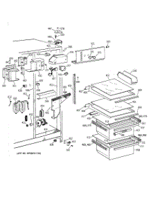 03 - Fresh Food Section parts for Ge Refrigerator MSK25GRBCAA from AppliancePartsPros.com
