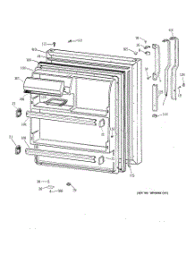 02 - Fresh Food Door parts for Ge Refrigerator TBX18NAZURAA from AppliancePartsPros.com