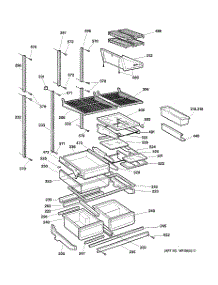 06 - Shelves parts for Ge Refrigerator TNX22PRCARWW from AppliancePartsPros.com