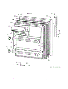 02 - Fresh Food Door parts for Ge Refrigerator TBX18SIBQLAA from AppliancePartsPros.com