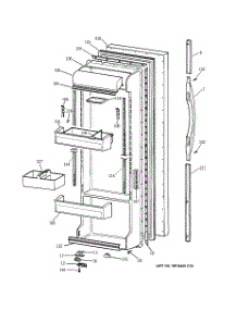02 - Fresh Food Door parts for Ge Refrigerator TFX25VPBCAA from AppliancePartsPros.com