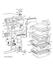 03 - Fresh Food Section parts for Ge Refrigerator TFT25JWBCWW from AppliancePartsPros.com