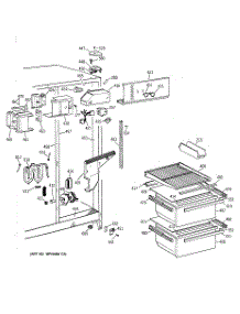 03 - Fresh Food Section parts for Ge Refrigerator MSZ20BWBCWW from AppliancePartsPros.com
