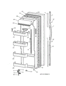 02 - Fresh Food Door parts for Ge Refrigerator TPX21PRBCAA from AppliancePartsPros.com