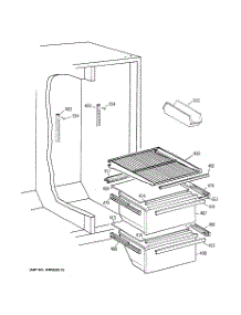 04 - Fresh Food Section parts for Ge Refrigerator TFT20SABCWW from AppliancePartsPros.com