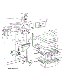 03 - Fresh Food Section parts for Ge Refrigerator MSG22GABCWW from AppliancePartsPros.com