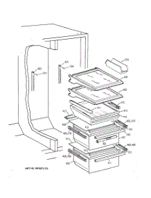 06 - Fresh Food Section parts for Ge Refrigerator TFX22QRCCAA from AppliancePartsPros.com