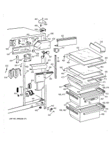 03 - Fresh Food Section parts for Ge Refrigerator TFT22JWBCWW from AppliancePartsPros.com