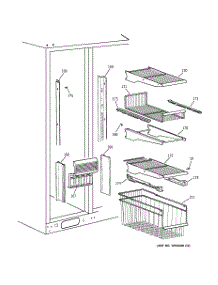04 - Freezer Shelves parts for Ge Refrigerator TPX24PBBBAA from AppliancePartsPros.com