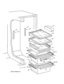 06 - Fresh Food Section parts for Ge Refrigerator TFX22VRBCWW from AppliancePartsPros.com