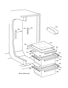 04 - Fresh Food Section parts for Ge Refrigerator TFT20JRBCWW from AppliancePartsPros.com