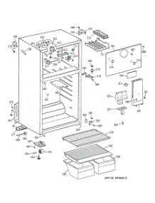 02 - Cabinet parts for Ge Refrigerator TBG14SACCRWW from AppliancePartsPros.com