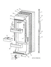 03 - Fresh Food Door parts for Ge Refrigerator TFX22VRBCAA from AppliancePartsPros.com