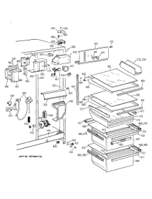 03 - Fresh Food Section parts for Ge Refrigerator TFJ22JABCWW from AppliancePartsPros.com