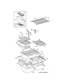 04 - Shelves parts for Ge Refrigerator TBX21DACBRWW from AppliancePartsPros.com