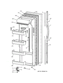 02 - Fresh Food Door parts for Ge Refrigerator TPG21PRBCWW from AppliancePartsPros.com