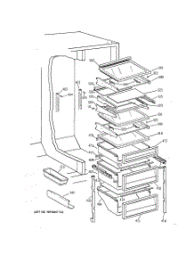 05 - Fresh Food Shelves parts for Ge Refrigerator TPG21PRBCWW from AppliancePartsPros.com