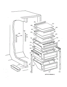 05 - Fresh Food Shelves parts for Ge Refrigerator TPG21KRBCWS from AppliancePartsPros.com