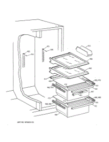 06 - Fresh Food Section parts for Ge Refrigerator TFX22KRCCWW from AppliancePartsPros.com
