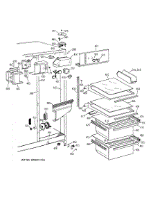 03 - Fresh Food Section parts for Ge Refrigerator TFZ20JABCWW from AppliancePartsPros.com