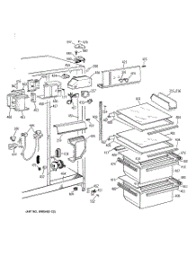 03 - Fresh Food Section parts for Ge Refrigerator TFJ20JABCWW from AppliancePartsPros.com