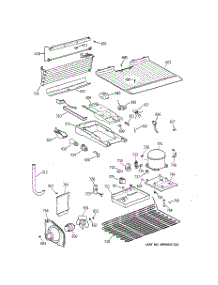 03 - Unit Parts parts for Ge Refrigerator TBJ14JABLRAA from AppliancePartsPros.com