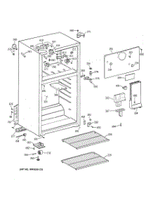 02 - Cabinet parts for Ge Refrigerator TBX18LYBJRWW from AppliancePartsPros.com