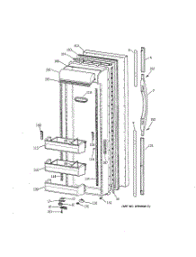 02 - Fresh Food Door parts for Ge Refrigerator TFG27PRBBWW from AppliancePartsPros.com