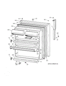 02 - Fresh Food Door parts for Ge Refrigerator TBX19FIBRRWW from AppliancePartsPros.com