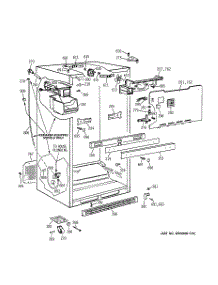 03 - Cabinet parts for Ge Refrigerator TBX19FIBRRWW from AppliancePartsPros.com