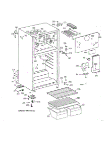 02 - Cabinet parts for Ge Refrigerator TBT14SABKRAA from AppliancePartsPros.com