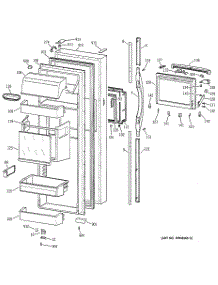 02 - Fresh Food Door parts for Ge Refrigerator TFX30PBBBAA from AppliancePartsPros.com