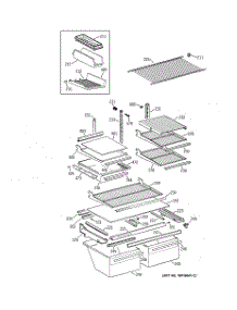 04 - Shelves parts for Ge Refrigerator TBX21DACARWW from AppliancePartsPros.com