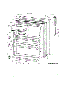 02 - Fresh Food Door parts for Ge Refrigerator TBX21DACARAA from AppliancePartsPros.com