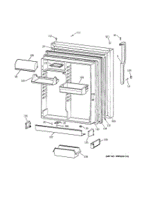 02 - Fresh Food Door parts for Ge Refrigerator TBX22MACARAA from AppliancePartsPros.com