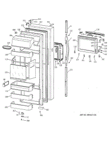 02 - Fresh Food Door parts for Ge Refrigerator TFK28ZFBBAA from AppliancePartsPros.com